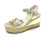 POPA Sandalias con cuña SAPHIRE con tiras metalizadas - Mujer color: Oro talla: 37