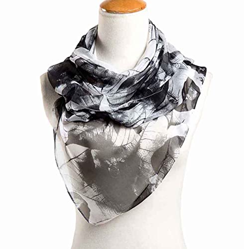 Image of Pokeedioty Scarfs for Women Lightweight Scarves Elegant Floral Pattern Sheer Scarfs Shawls Wraps