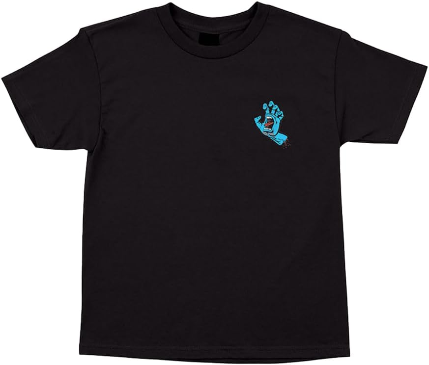 SANTA CRUZ Screaming Hand S/S Midweight T-Shirt Black Sm Youth