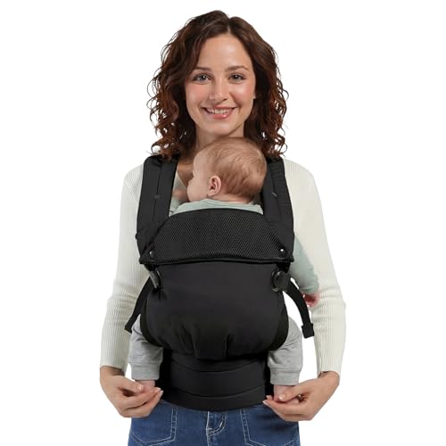 Image of MISSWISDOM Baby Carrier Newborn to Toddler, Adjustable Toddler Carrier, Baby Holder Carrier, Kangaroo Infant Carriers with Widen Shoulder Straps, Black