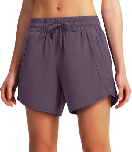 Ksmien Women's 5"/ 7" Athletic Running Shorts Quick Dry Lightweight Workout Gym Shorts with Zipper Pockets UPF 50+ - Image 5