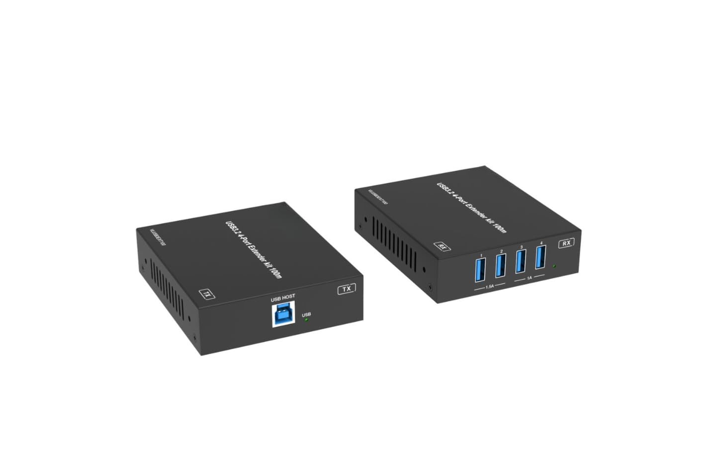 Extender USB 3.2 a 4 Porte su Cavo Cat6a/Cat7, Trasmissione fino a 100 m, 5 Gbit/s