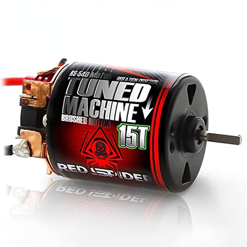Chanmoo RC Car Motor Waterproof 540 Brushed Motor 15T 25T 35T 45T 55T 80T for 1/10 RC Crawler Car Axial SCX10 Scx24 Traxxas TRX4 AXI03007 90046 D90 Redcat Gen8 RC Monster Short Truck Car Boat (15T)