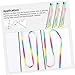 Ipetboom 6pcs Funny Cat Teaser Wands Interactive Cat Training Toys Bright Rainbow Colors for Indoor Play