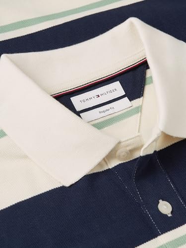 Image of Tommy Hilfiger Men's Short Sleeve Polo Shirts in Regular Fit With Stretch and Organic Pique Cotton