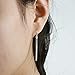 Desnuage Handmade Silver Dangle Earrings Hypoallergenic Stick Drop Minimal Long Vertical Bar Dangling Earrings for Women Fashion Trendy - Silver