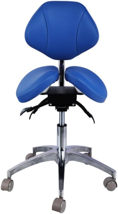 SFKLYU Ergonomic Split Style Saddle Stoo, Medical/Dental Office Stool, Swivel Rolling Dentist Chair Suitable for Hair, Salon, Beauty, Massage