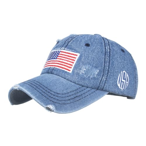 Image of Trucker Hat Distressed Baseball Cap Golf Cap Adjustable Sportswear Hat for Men Women Unisex