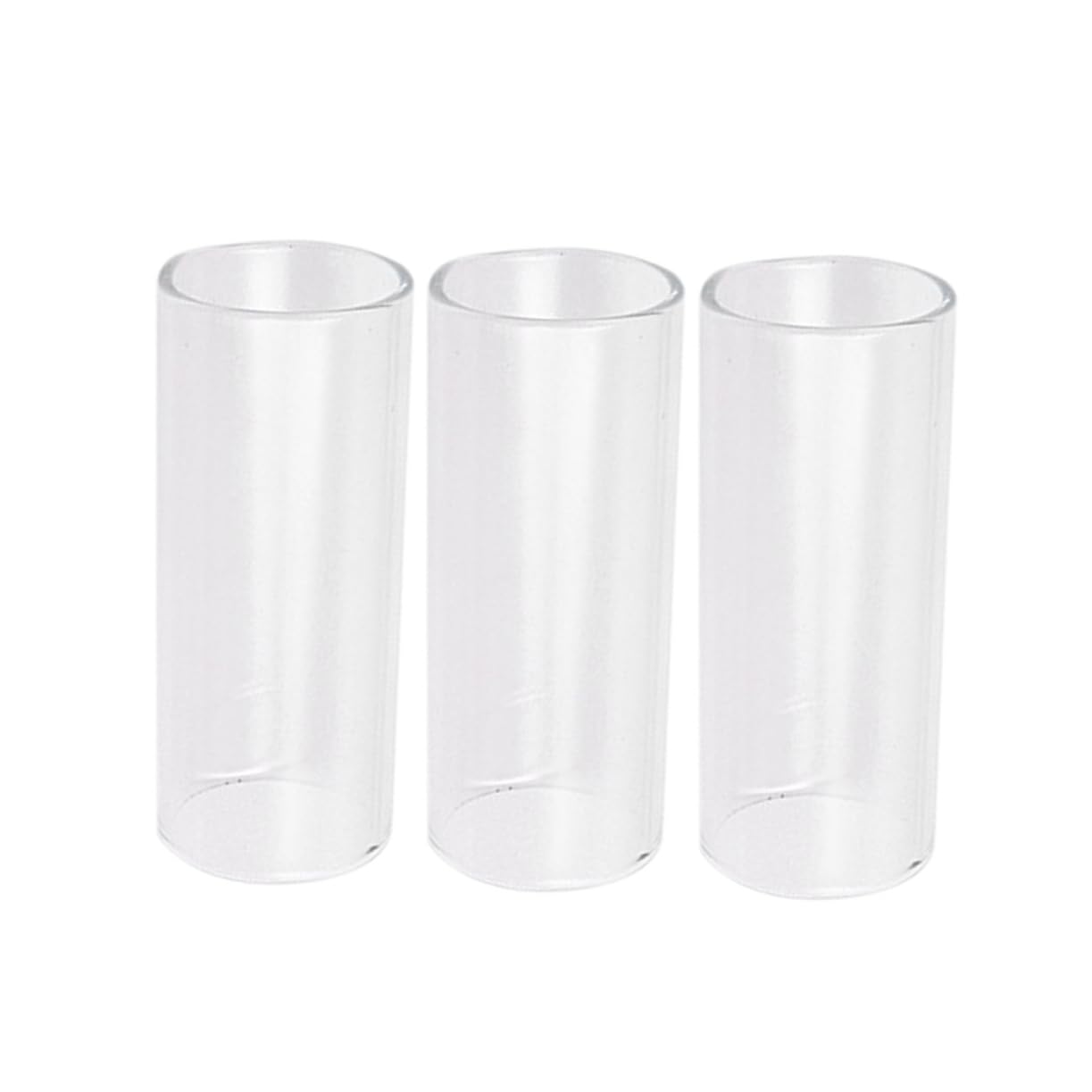 SUPVOX Chrome Slide Guitar Accessory 3pcs Glass Slides Perfect for Lap Steel Guitars Enhance Sound Quality