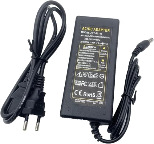 5V 10A 50W,Netzadapter Transformator Ladegerät AC 220V 5.5mm x 2.5/2.1mm für LED Stripe WS2812 WS2812B WS2813 APA102 SK6812,Wireless Router, CCTV Sicherheitssystem