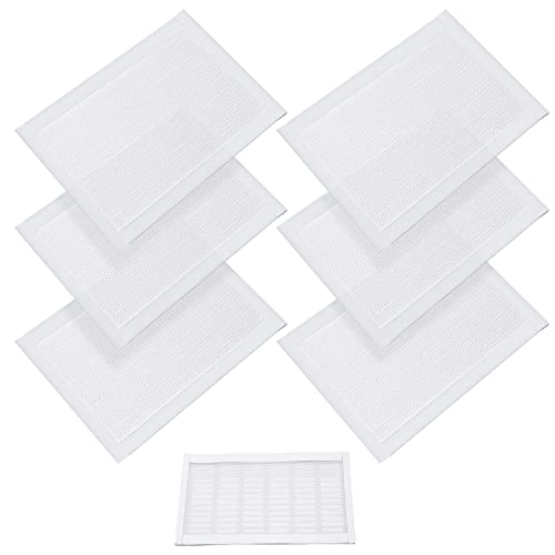 Shappy 6 Pack Magnetic Mesh Vent Covers for Floor, 8 x 12 Inch, White