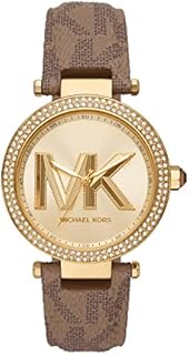 Michael Kors Zegarek damski Parker, rozmiar koperty 33 mm, mechanizm trójwskazówkowy, bransoletka ze stali nierdzewnej, MK5353 - Chronograf Parker