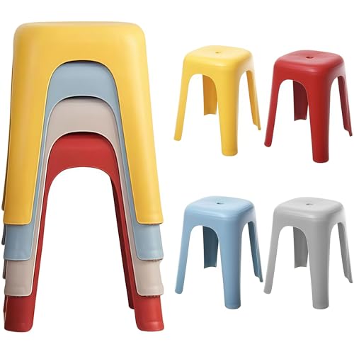 Stackable Stools for School and Home, 18.1 Inch Height, Port...