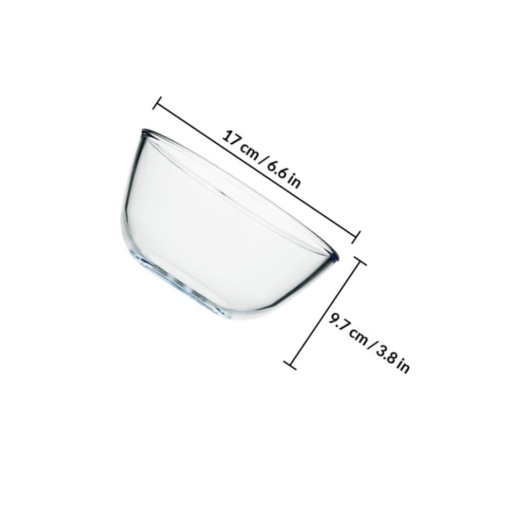 Ciotola per Insalata in Vetro Temperato Bianco 1000 Ml | Stile Giapponese Creativo, Bordo Liscio, 1 Pezzo per Cucina e Servizio, Uso Decorativo