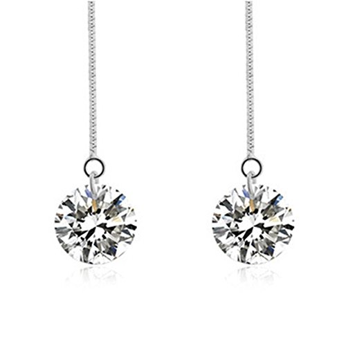 Women's Crystal Silver Plated Drop Dangle Earrings Fashion Jewelry #TOP12