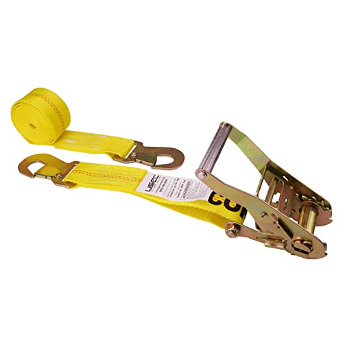 Ratchet Strap 2"x8 Ft – Yellow Snap Hook 6000 Lbs