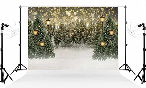 Kate 7&times;5ft Bokeh Snow Christmas Tree Photo...