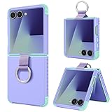BENTOBEN for Samsung Galaxy Z Flip 7 5G Case with Ring, Heavy Duty 2 in 1 Full Body Rugged Galaxy Z Flip7 Case Girls Women Boy Men Shockproof Protection Cases Cover for Samsung Z Flip 7 6.9”, Purple