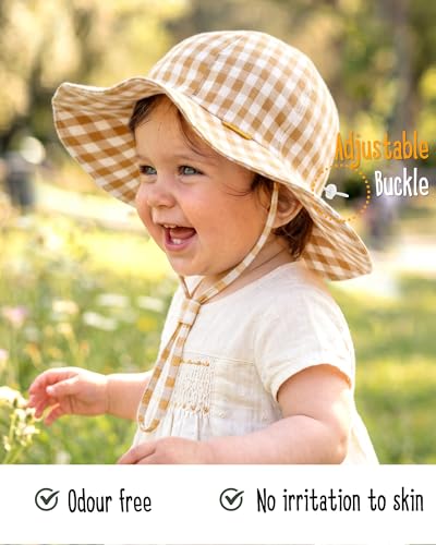 Image of FURTALK Baby Sun Hat Toddler Beach Hats with UPF 50+ Sun Protection Wide Brim Girls Bucket Hat