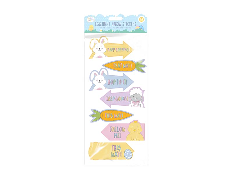 LiveMoor Easter Craft Supplies (Easter Egg Hunt Arrow Stickers)