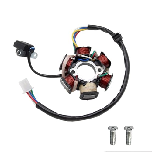 PRO BAT 6 Coil 5 Wire GY6 Stator Magneto 6 Coil Pole for GY6 50cc 125cc 150cc Chinese ATV Quad Bike Dune Buggy Go Kart UTV Moped Scooter 4 Wheeler 139QMA 139QMB 152QMI Engine Buyang JCL Peace