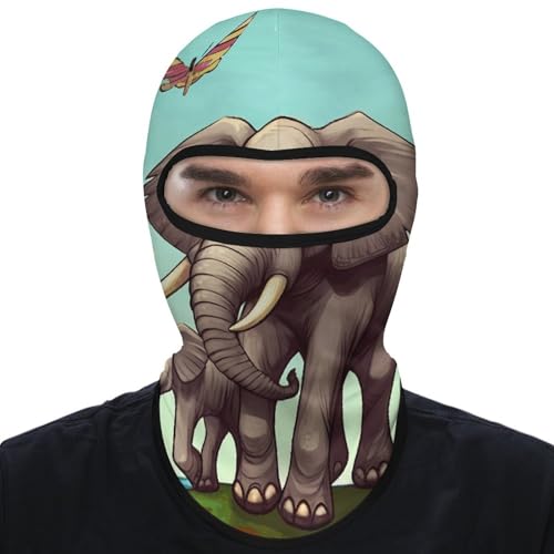Balaclava para Hombre, Máscara de Esquí Elefantes, Máscara Facial de Invierno para Ciclismo miniatura 7