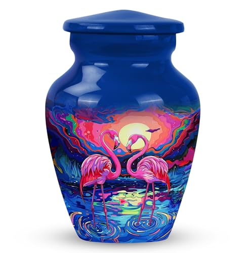 Flamingo 3 Inch Keepsake Urns for Adult Father, Human Ashes Urn for Men