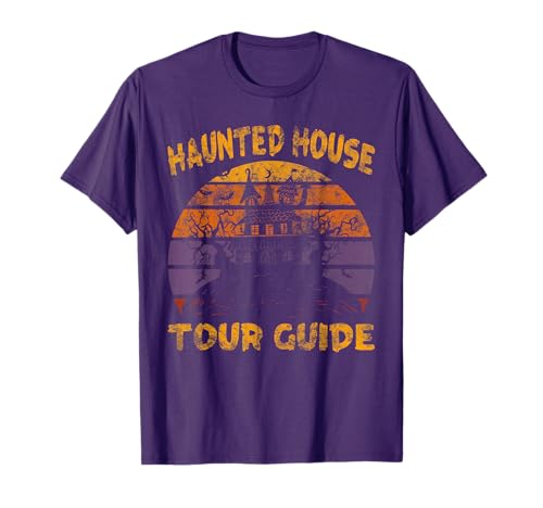 Vintage Haunted House Tour Guide Funny Retro T-Shirt