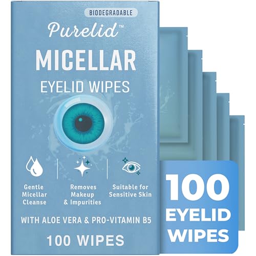 Lingettes paupières sensibles à l'aloe vera x100, nettoyage apaisant