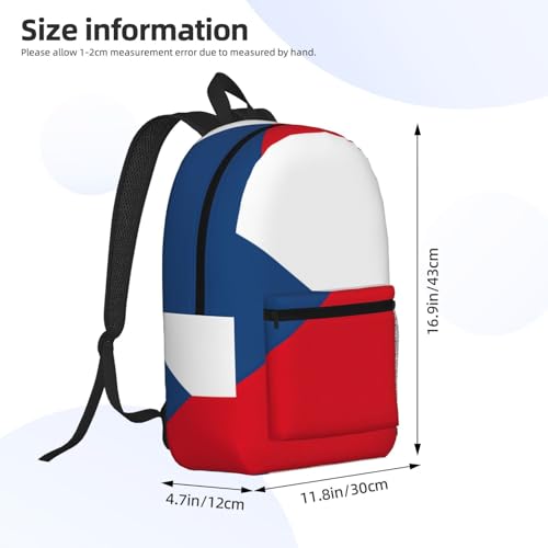 Sac à dos d'école EdWal drapeau République tchèque noir taille unique