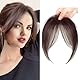 XFSRG Fringe Pony Haarteil Clip in 3D French Fake Synthetischer Bangs Nahtlos Unsichtbar Clip One Piece Ponys für Frauen(Dunkelbraun)