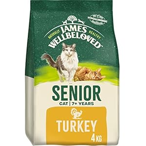James Wellbeloved Senior Turkey 4 kg Bag, Hypoallergenic Dry Cat Food
