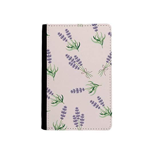 Étui portefeuille de voyage pour passeport bleu lavande 3.7x5.8" fleur