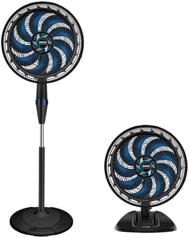 Ventilador de Coluna Arno X-TREME 9 40cm 2 em 1 VE9M, 160W. Coluna ou Mesa, 9 Pás, 3 Velocidades, Oscilação 80º, Altura Ajustável de até 1,5m, Modo Sono Tranquilo, 220V