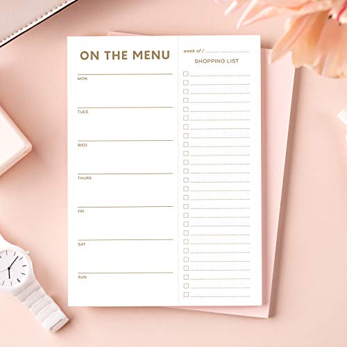 Sweetzer & Orange Gold Meal Planner And Grocery List Magnetic Notepad. 7X10” Meal Planning Pad With Tear Off Shopping List. Plan Weekly Menu Food For Weight Loss Or Dinner List For Family! #TOP7