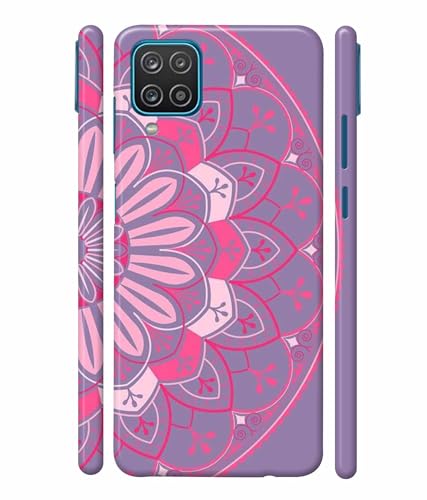 Image of Printed Hard Back Case Cover & Compatible for Samsung Galaxy M12 / Samsung F12 / Samsung A12 | Rangoli Painting Art (Multicolor) - D1196