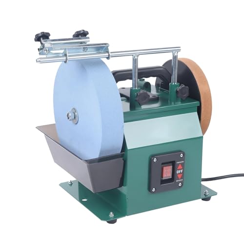 Electric Knife Sharpener with Adjustable Water Cooling Dual-Direction Wet Stone Grinder for Precision Sharpening and Polishing