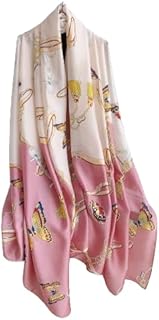 malina Elegant Butterfly Print polyester Silk Stole, Pink and Beige Ombre Design, Lightweight Fashion Scarf for Women,Stole for girls,pink scarf,180x90 cm-picture-55