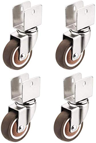 Roulettes pivotantes caoutchouc 2 pouces silencieuses anti-rayures lit et chariot