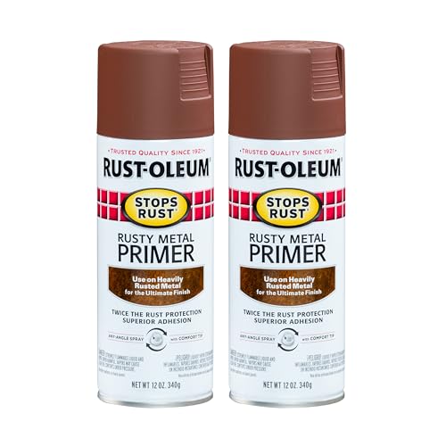 Rust-Oleum Stops Rust Rusty Metal Primer Spray Flat Brown