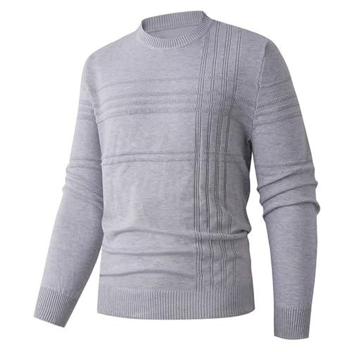 Mens Crewneck Sweater Lightweight Casual Elastic Knitted Pullover Soft Comfort Fall Warm Tops2
