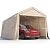 ADVANCE OUTDOOR Heavy Duty 10X20 ft Carport Outdoor Patio Portable Canopy Storage Shelter Shed with 2 Rolled up Zipper Doors & Vents for Snowmobile Garden Tools, Beige