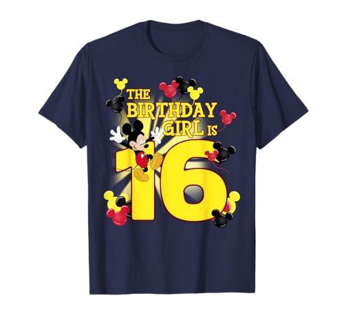 T-shirt Mickey 16th Birthday Girl vêtement Disney ado fille