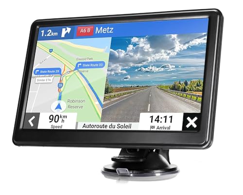 Mrsxwpy 2024 Newest Car Gps Navigator 7-Inch Touch Screen Real Voice Prompts Turn Direction Speed Limit Warning Car Gps Satellite Navigator cover