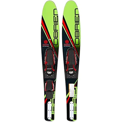 O'Brien Jr Vortex Widebody Combo Waterskis, 54" Green Cover