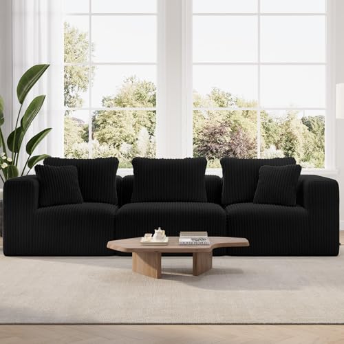 Image of Novilla 106 inch Modular Sectional Sofa, Deep Seat Modern Cloud Sectional Couch with Smarts Coil Support, Boneless Sectional Couch for Living Room Apartment, No Assembly Required