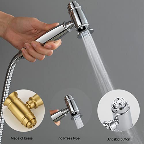 Mezclador de bidet empotrado fabricado en latón con acabado cromo espejo para WC 6