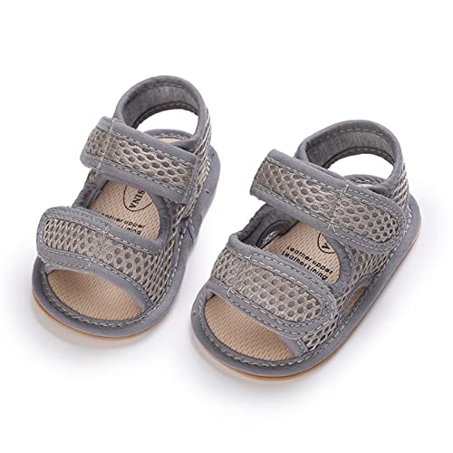 Image of RVROVIC Baby Boys Girls Sandals Premium Infant Summer Outdoor Shoes PU Lightweight Soft Anti-Slip Sole Toddler Prewalker