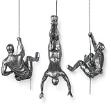 XYQXYQ Large Set of 3 Climbing Men Wall Art Decor Sculpture,Nordic Modern Simplicity Decorative Wall Art, Climbing Man Sculptures,Home & Office Climber Gifts