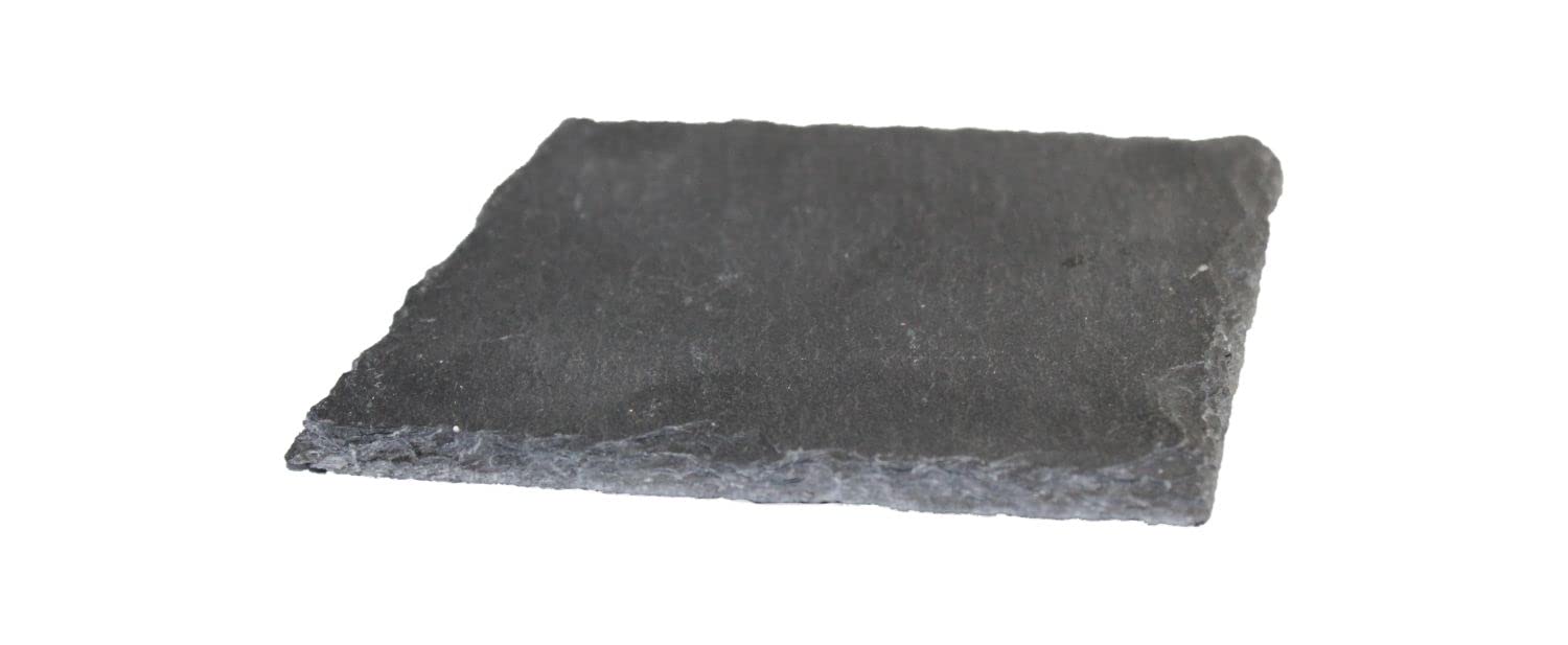 INNA-Glas Square candle plate made of slate MARIANO, 4.7"x4.7"/12x12 cm